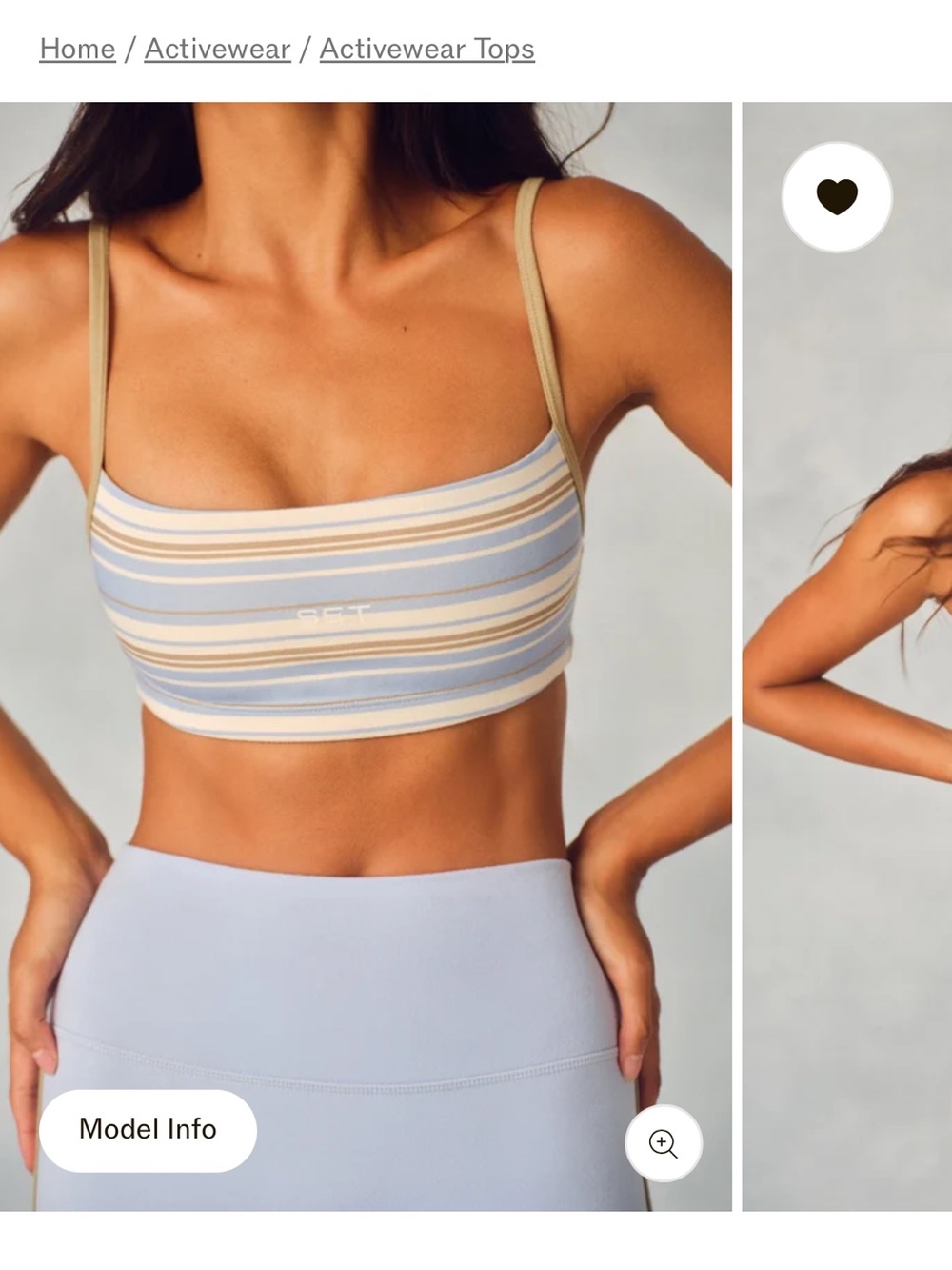 SET active coastline drop - Cloud Stripe 90'S Bra sold out NWT